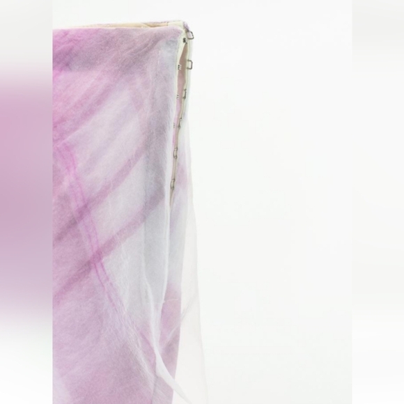 Zara Plaid Organza Skirt Sz-L - Picture 6 of 7